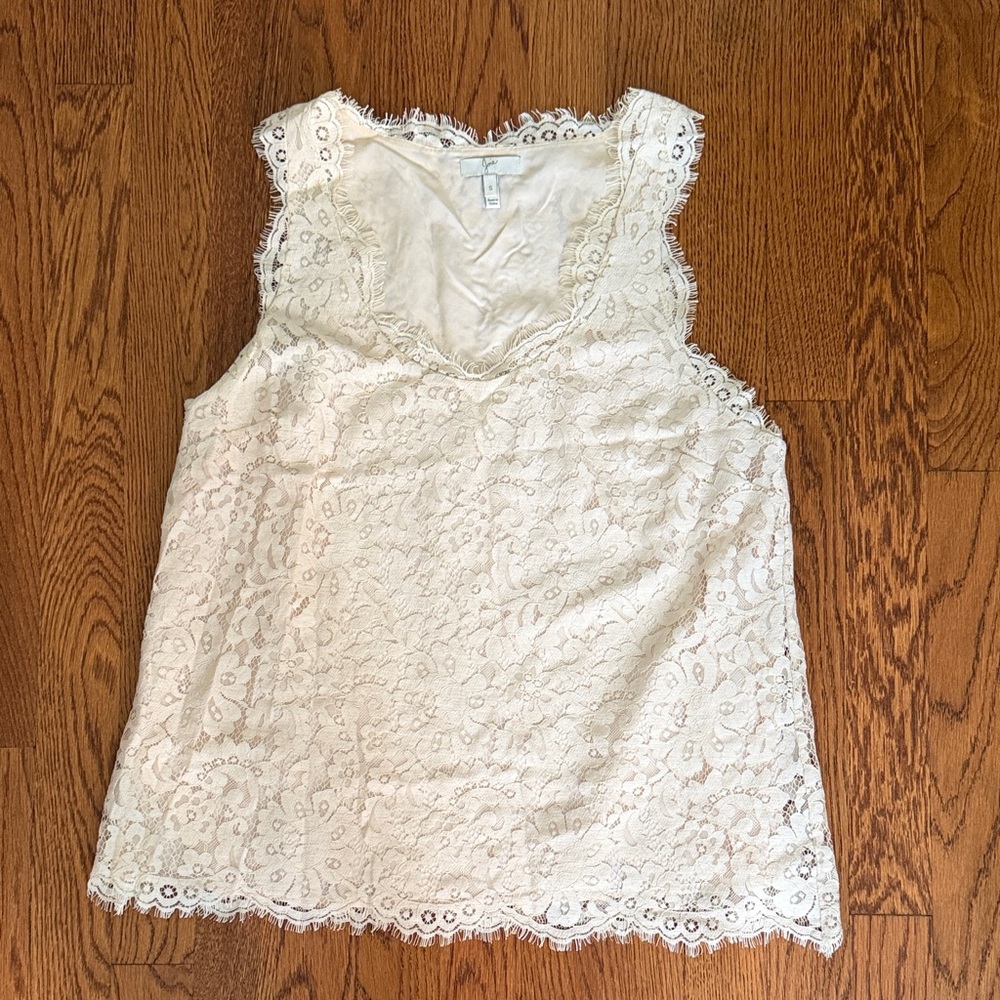 Joie Cream Lace Camisole Top